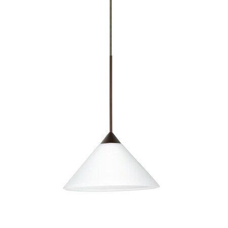 Besa Lighting Besa Pendant Kona Bronze White 1x50W Halogen RXP-117607-BR